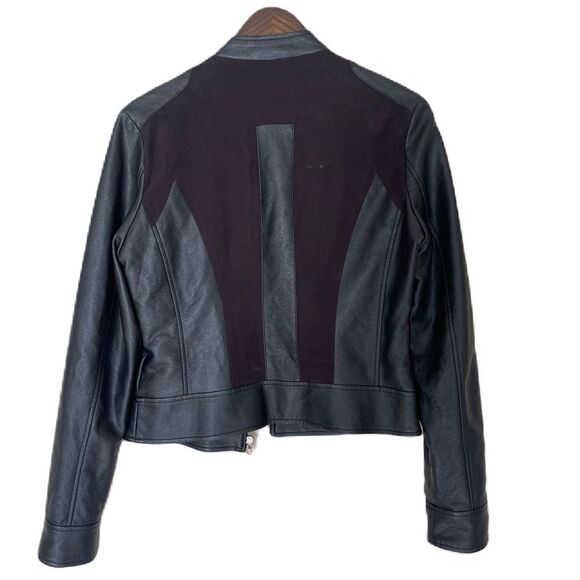 Tart Collections Vegan Leather Suede Moto Women's Jacket Black (Size M) - Picture 2 of 11